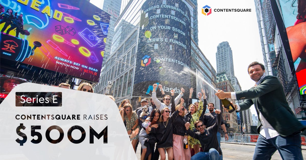 Friday mood: Let's celebrate!🍾

This week's announcement wouldn't have been possible without our investors, partners, customers and employees. Thank you to all who have helped us on this journey!

#ContentsquareSeriesE #CSquad #SeriesE