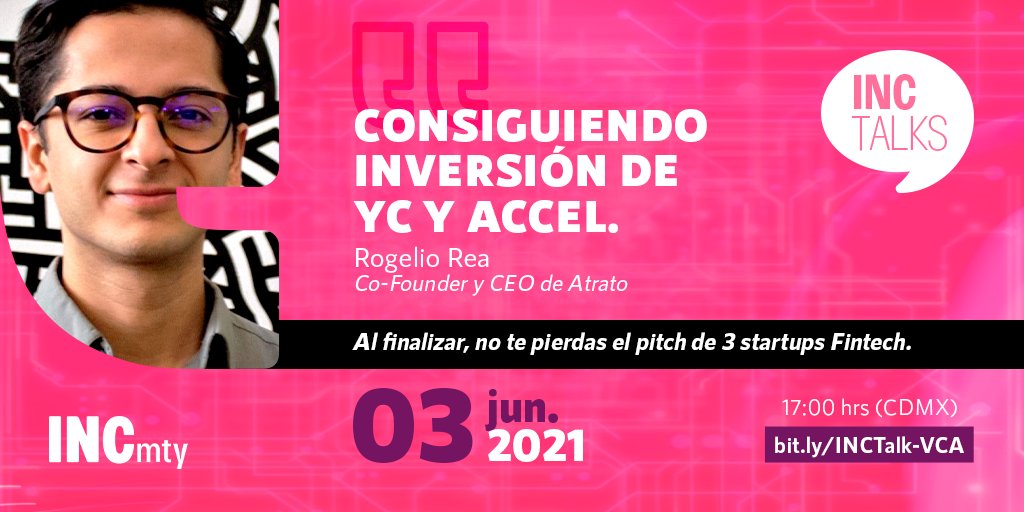 incMTY's tweet photo. 🔥 ¿Cómo puedes comunicar de forma asertiva a tu empresa para levantar capital semilla🌿? Te lo diremos en la INCtalk de junio 💭 ¡Separa el evento en tu calendario!
Día: 3 de junio
Hora 5:00 PM (Hora CDMX )
Zoom: https://t.co/CxFqO46sVs
#INCmty #INCTalk #Speakers https://t.co/V9p6lqv1f6