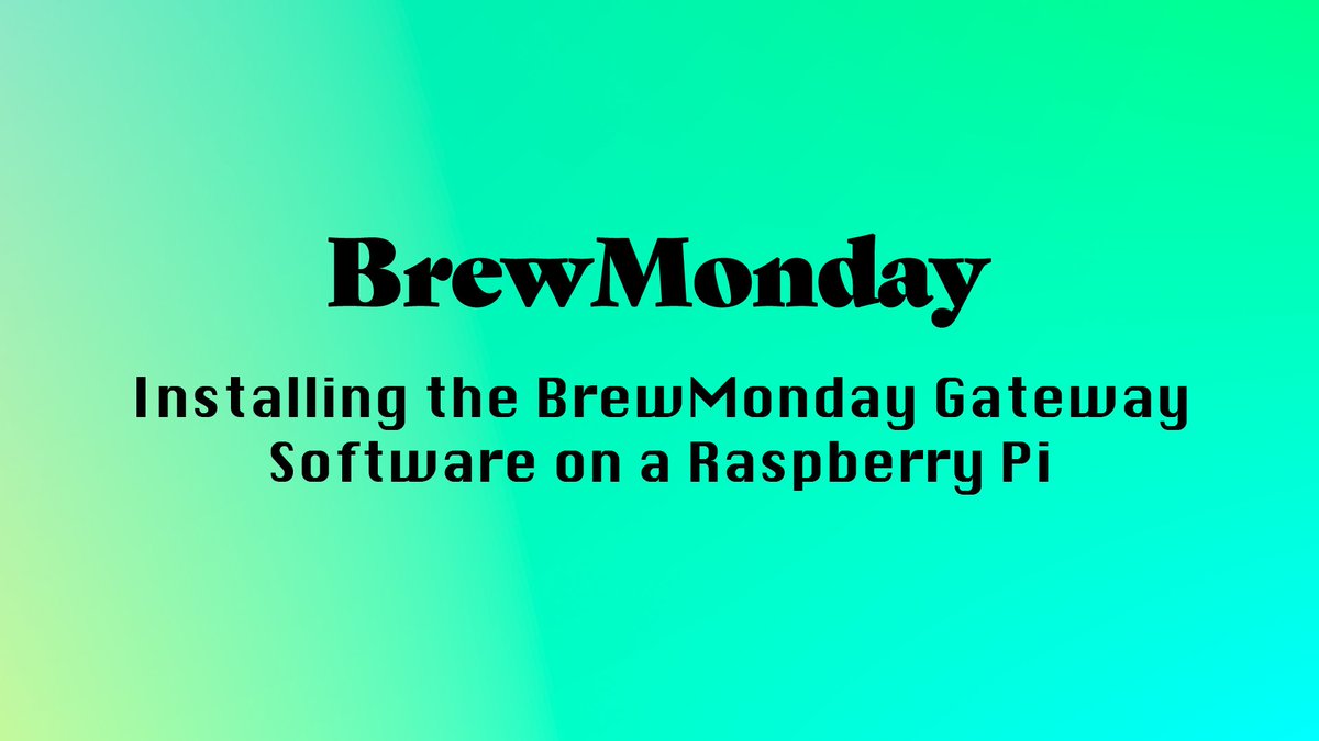 New video: Installing the BrewMonday Gateway Software on a Raspberry Pi to remotely monitor a Tilt Hydrometer, and our industrial Brew i/o devices.
youtube.com/watch?v=_jPgRq…
#beer #tech #IoT #brewing