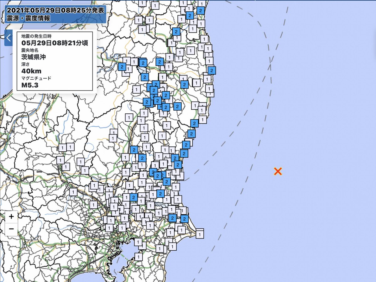 麒麟地震研究所 On Twitter 昨夜ツィートしたように今日29日8時21分に茨城県沖でm5 3の地震が発生しました