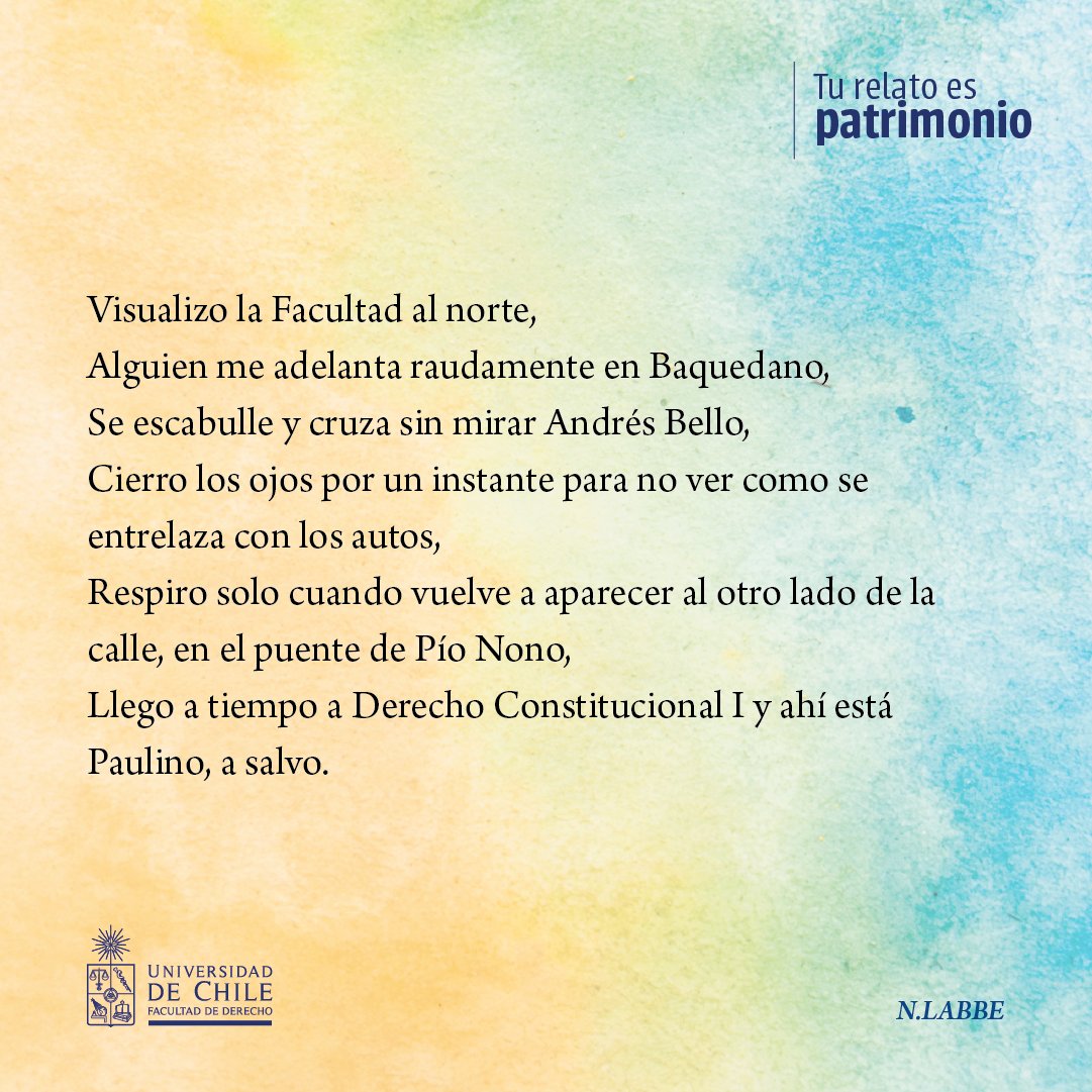 Las historias que recibimos en #TuRelatoEsPatrimonio nos traen los detalles que han marcado la experiencia de nuestra comunidad en <a href="/derechouchile/">Facultad de Derecho</a>