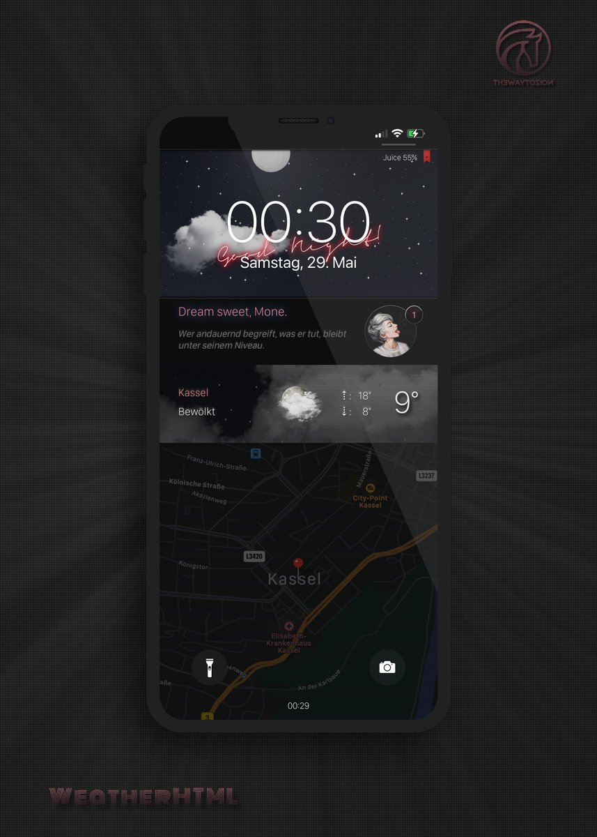 kleinmone's tweet image. #WeatherHTML #nojailbreak #iOS147

Good night 😄🌛

WeatherHTML by @thewaytozion .. thank you ⭐️