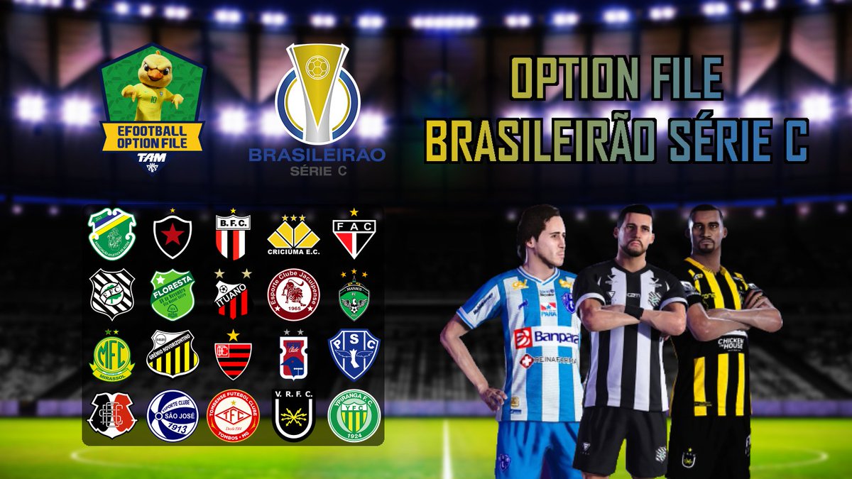 Fala galera, Lembrando que nossa Série C, 100% editada e atualizada, ainda está disponível para VENDA. Trabalho de qualidade com kits , elencos, escalações, técnicos e tudo mais da temporada 2021 da Série C do Campeonato Brasileiro. Aproveitem! Entre em contato conosco!