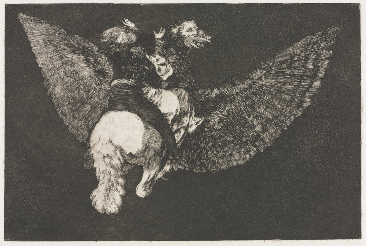 Francisco de Goya, The Proverbs: Flying Folly, 1864 https://t.co/9S0EHgdy5D #cmaprints #cmaopenaccess https://t.co/yY7OOUrZd2