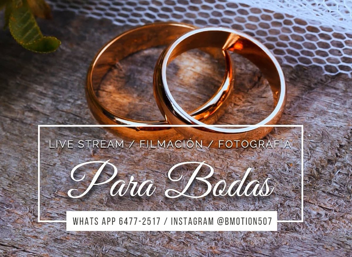 bmotion507's tweet photo. Deseas transmitir en vivo tu boda de manera Profesiona?
Contactanos:
WhatsApp 64772517
Instagram @bmotion507 https://t.co/zN4PxNm0HR