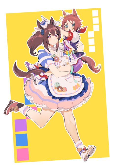 ヒシアケボノとビコーペガサス
#ウマ娘 