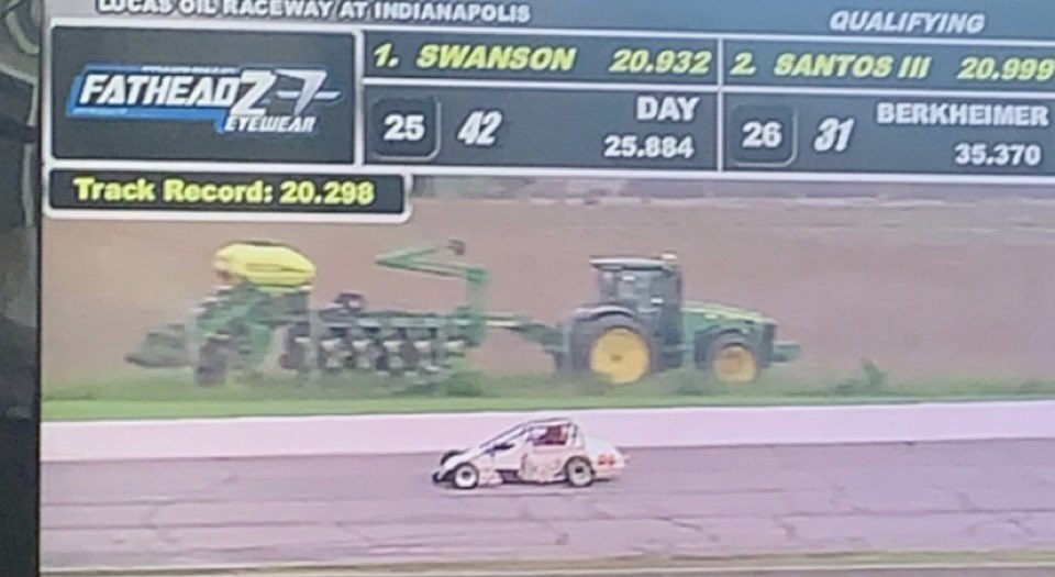 DirtyRacetrack's tweet photo. Tell me you’re racing in the Midwest without telling me you’re racing in the Midwest....@USACNation edition. @JohnDeere  @Fatheadz @Lucas_Oil #ANF https://t.co/WygQwTaNRU