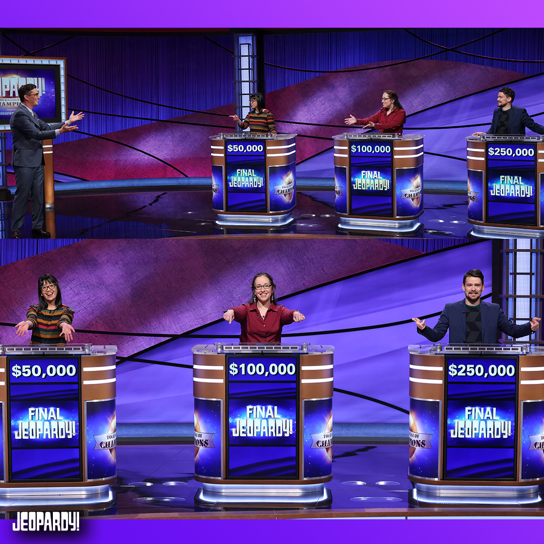 Jeopardy's tweet photo. And the #TournamentOfChampions winner is … SAM KAVANAUGH! 🥳 https://t.co/PhNZrAPBOM