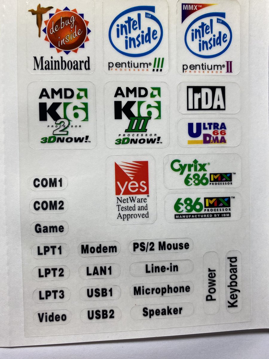 ThisOldTech2's tweet photo. That brings back memories #pentium2 #pentium3 #k62 #retropc #RetroGaming #vintagepc #cyrix https://t.co/ykAtsaHmsz
