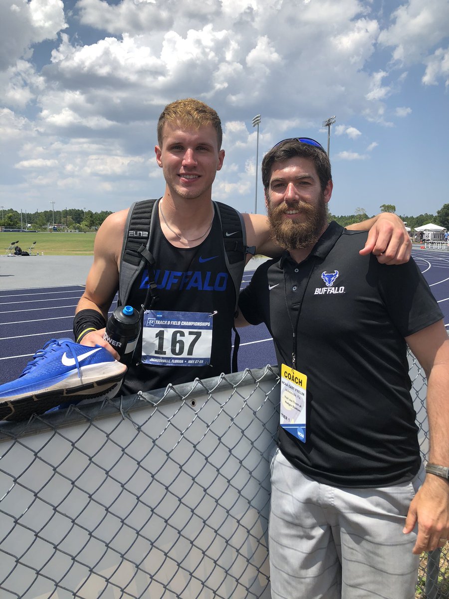 UBuffaloTFXC's tweet photo. What a day for Brandon Burke!!! NCAA final champs qualifier! ✈️ #HaywardField #NCAATF https://t.co/vvJhDPZWui