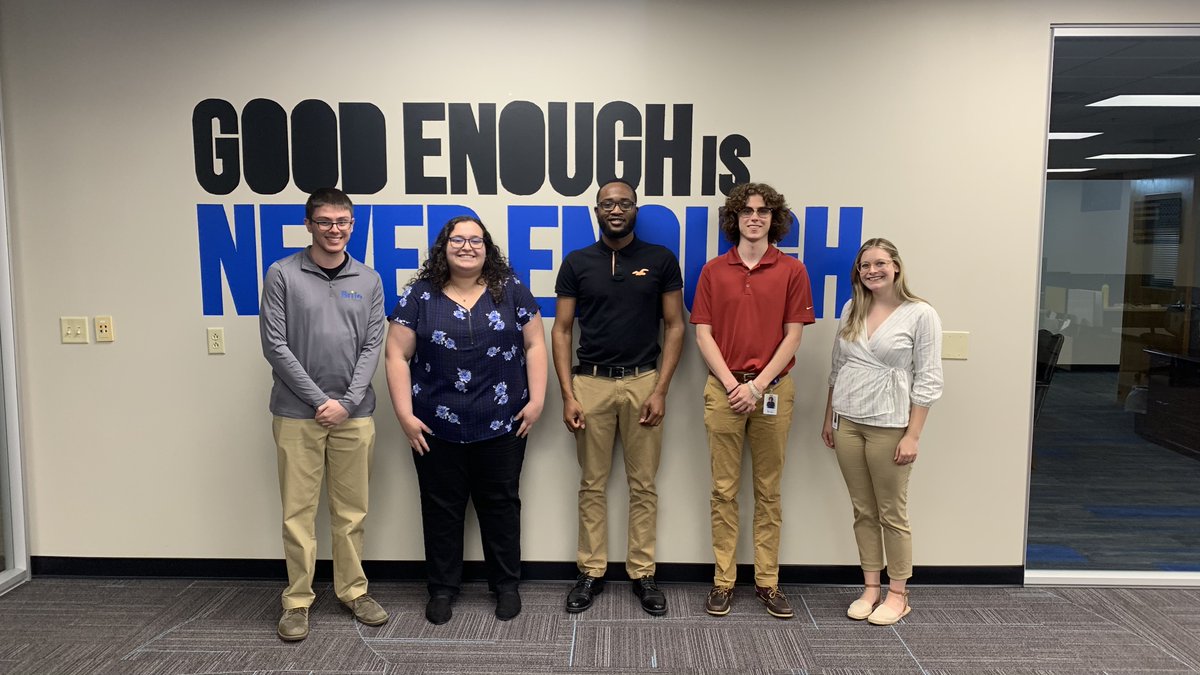 justintsmith24's tweet photo. We welcomed five new members to the Brite team this week! So excited to have (from left to right) Brian, Jaime, Kyrren, Jaime, Charlie and Corinne on board. My advice to them? "Good enough is never enough."  #thefutureisbrite https://t.co/BYEskJxj51