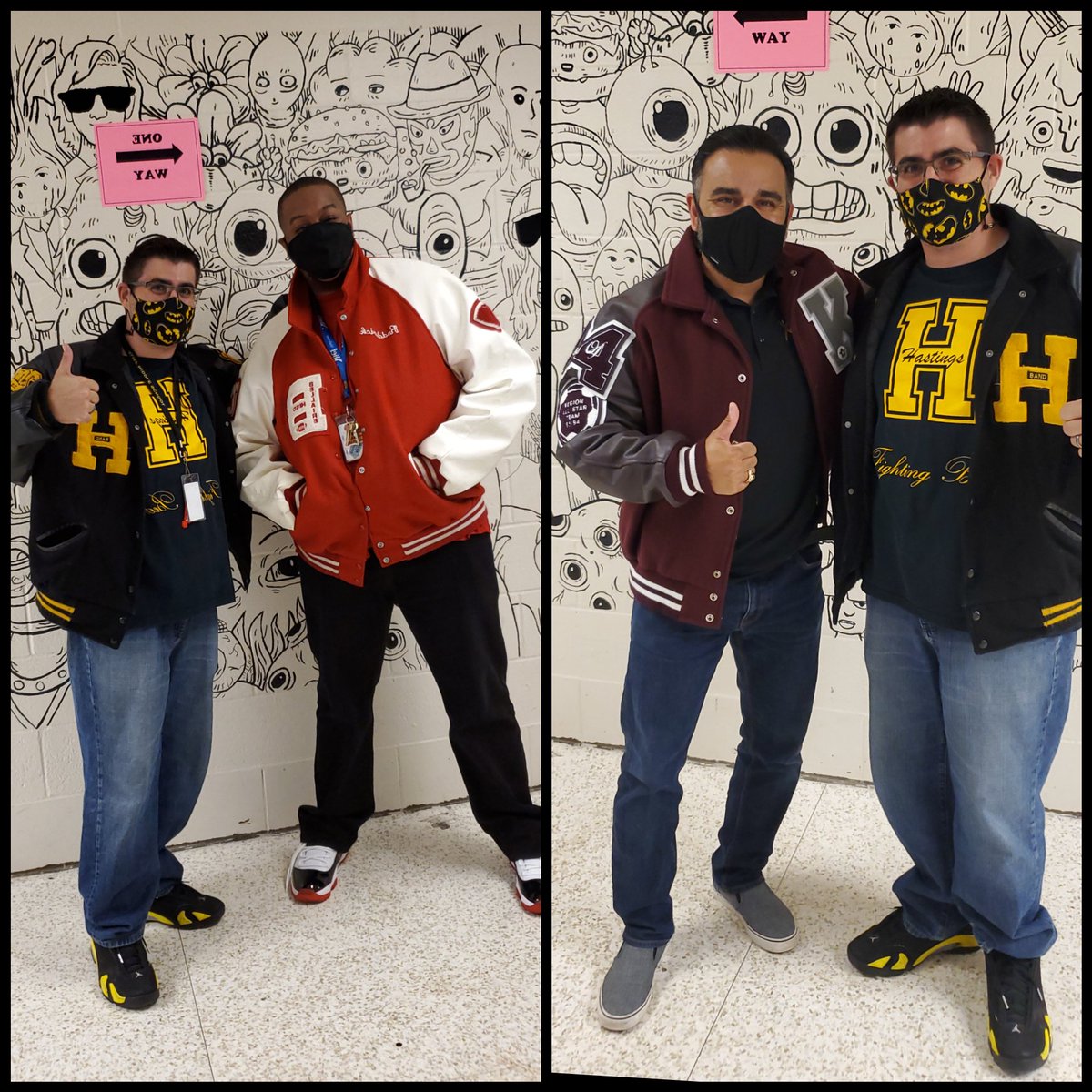 713_Cheech's tweet photo. Bringing out the classics...our letterman jackets!!! #repyourhighschool #8thgradeweek @PrincipalLopez9 @alief_middle https://t.co/EYLFke9yzZ