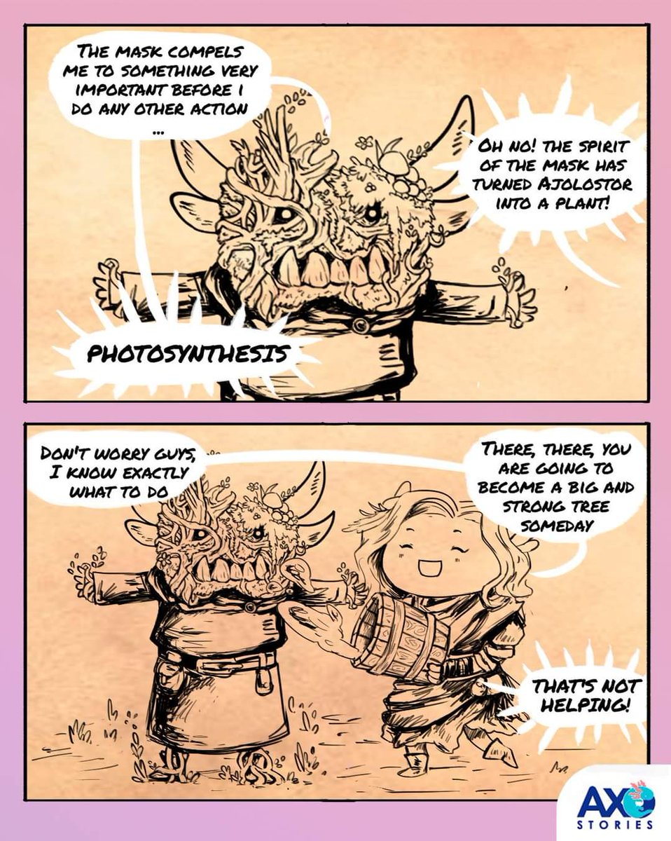 axostories's tweet photo. New comic is out! 
The powerful abilities contained within a mask of power come with a high risk. Masks of Power soon on Kickstarter.
#ttrpg #dnd5e #DnD #dndmemes https://t.co/3kIuJxXb7a