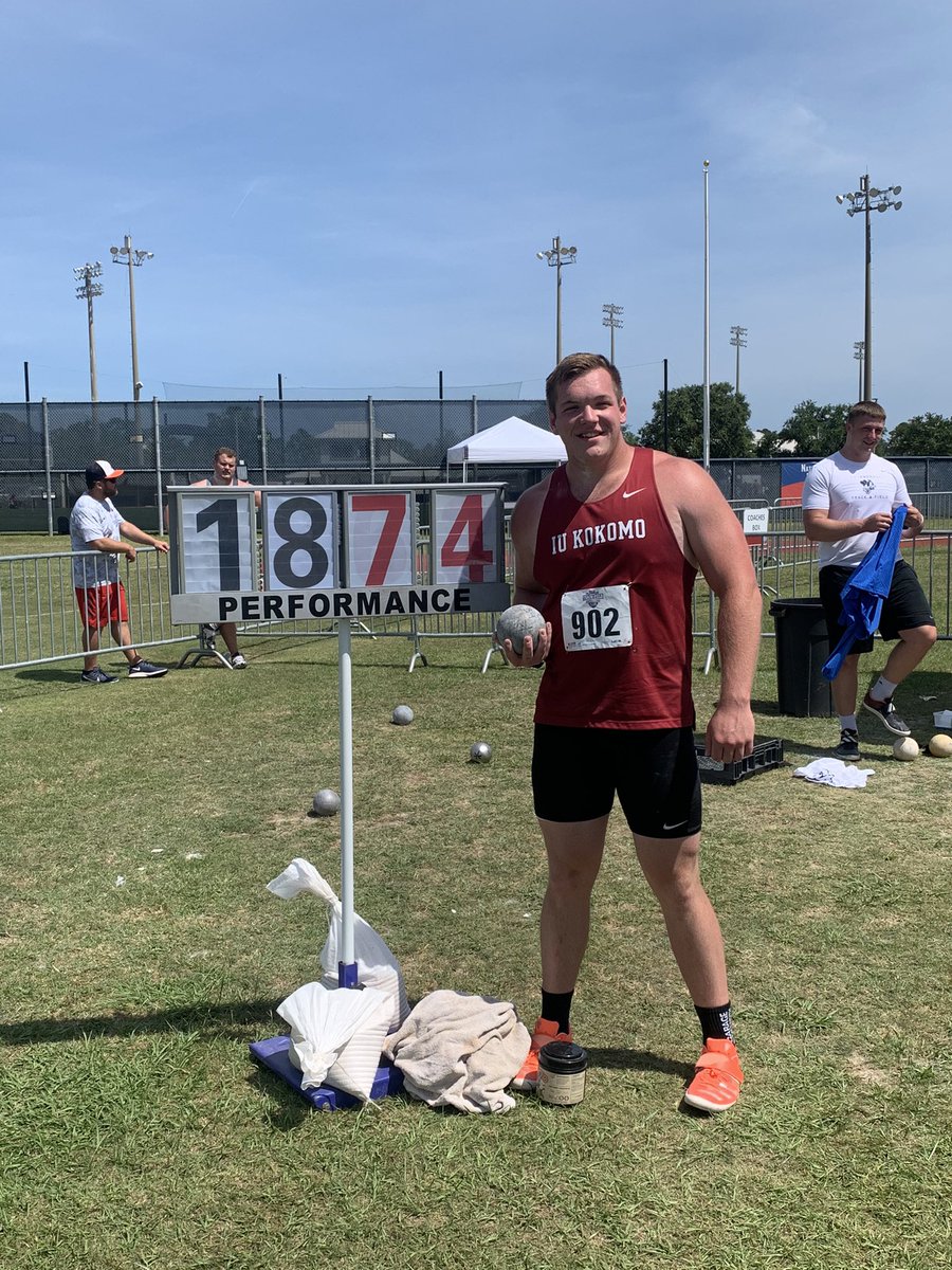 IUKXCTF's tweet photo. With a throw of 18.74 Grant Gaylor is the Outdoor National Track and Field Champion in the Shot Put. Grant threw a personal best by 72cm on his first throw of the day and had the 2nd place competitor beat by 50cm! Congratulations on a great season we are so proud of you! https://t.co/8z5hm2IOe6