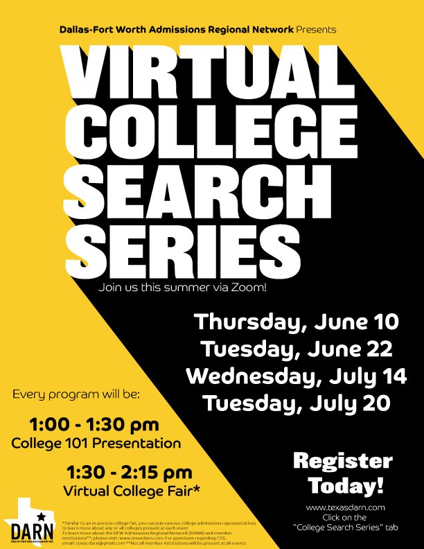 Bama_NETexas's tweet image. Register now for the Virtual College Search Series! Get to know more about college, the admissions process, and prospective schools (including UA!). 

#BamaBound #UA25 #UA26 #RollTide #WhereLegendsAreMade