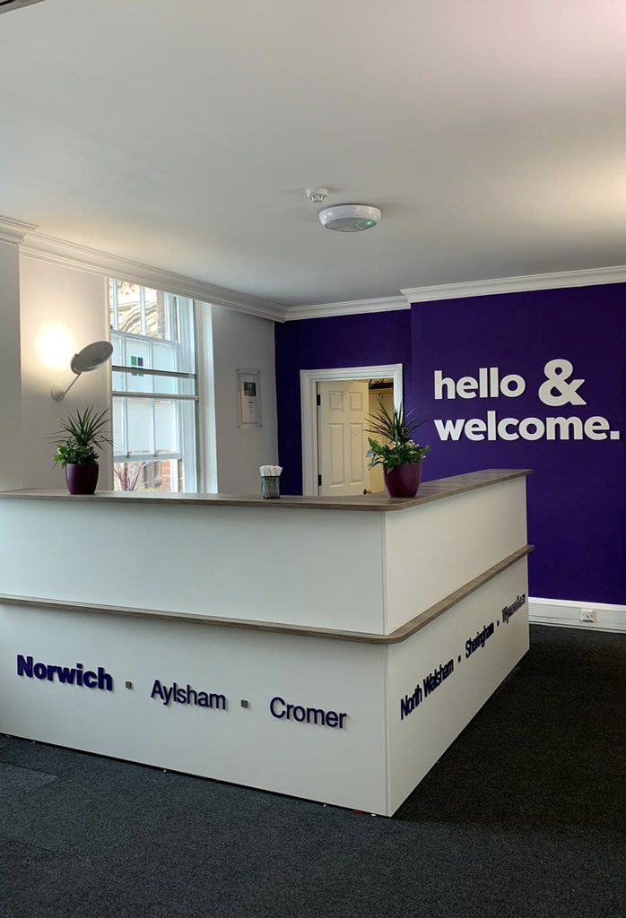 So here it is  our new reception <a href="/hansellssols/">Hansells Solicitors</a> Norwich thanks to the team <a href="/NorwichOffice/">Norwich Office Supplies</a> @cimsignsnorwich

 #getitdone #welcome #hello #brandawareness