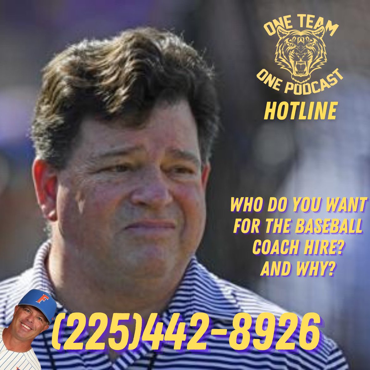 bocockbrothers's tweet photo. Hotline is open! Call and leave your pick for who LSU should hire! 
(225) 442-8926 https://t.co/Q0h9ig8j5t
