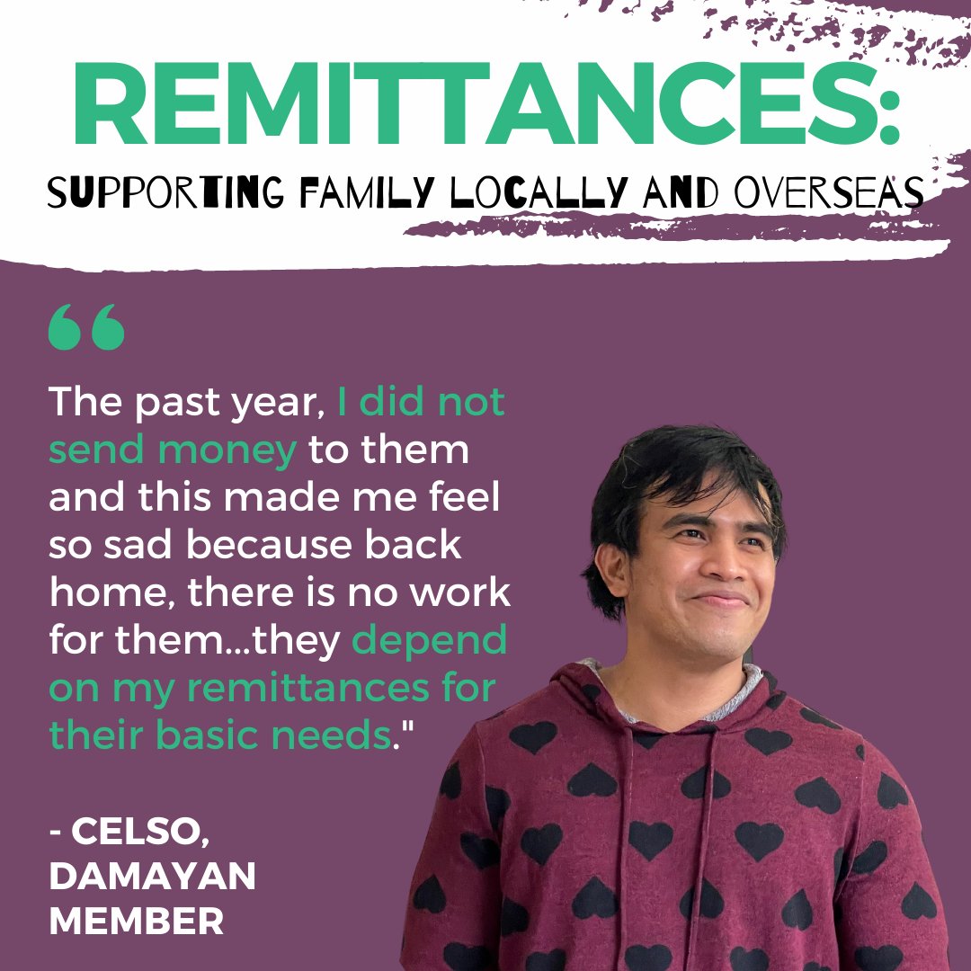 When Celso's employer cut his hours his biggest concern was the health and safety of his daughter. To secure her needs, Celso said “sometimes I don't eat.”  

Learn more about how the #pandemic has affected the Filipino migrant community in the report damayanmigrants.org/reports 2/2
