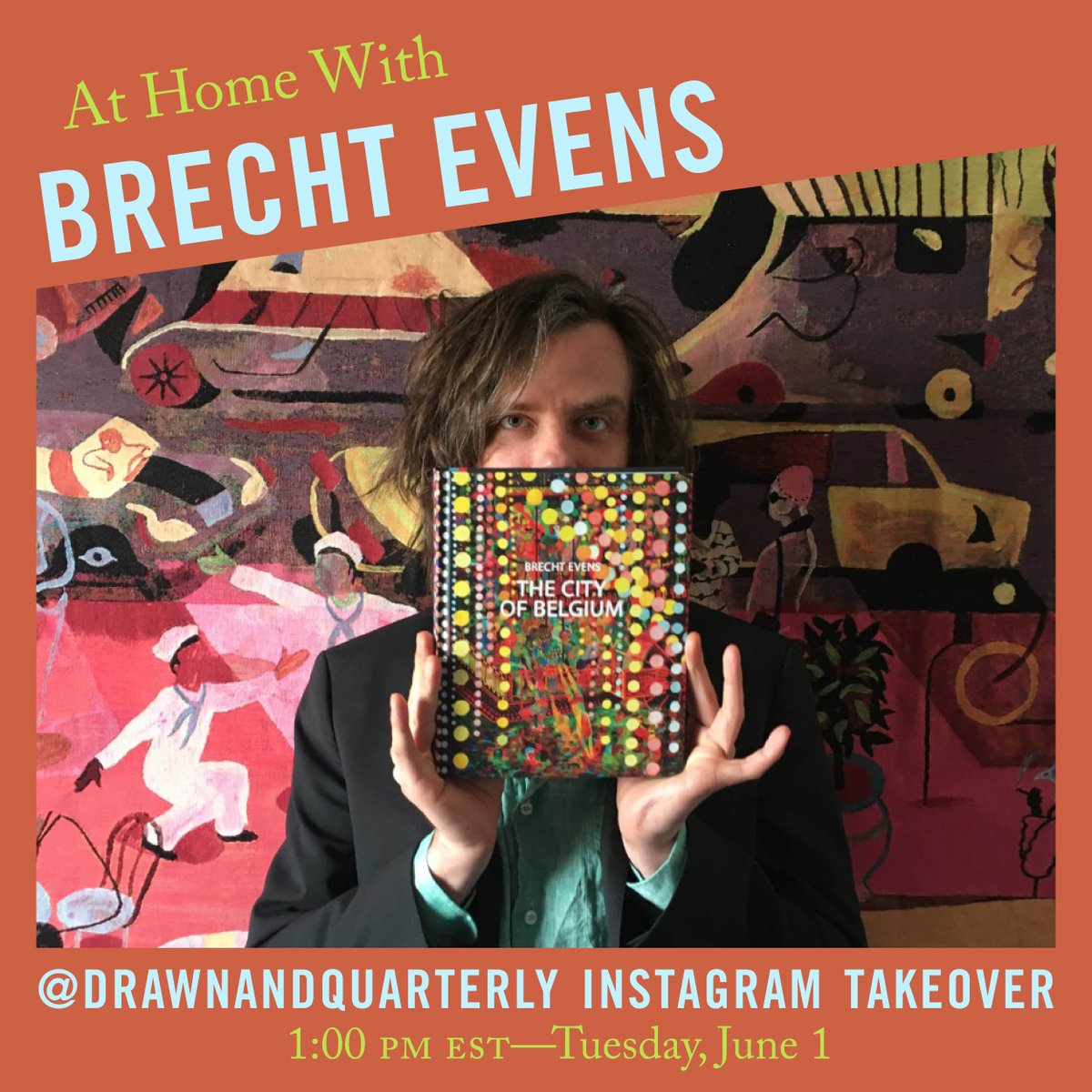 DandQ's tweet photo. Brecht Evens goes live on our Insta in 15 minutes! Get on over there to watch the launch of THE CITY OF BELGIUM! https://t.co/5MDWRt7WHy #brechtevens #thecityofbelgium #instagramlaunch https://t.co/Ktc3ys8t3Z