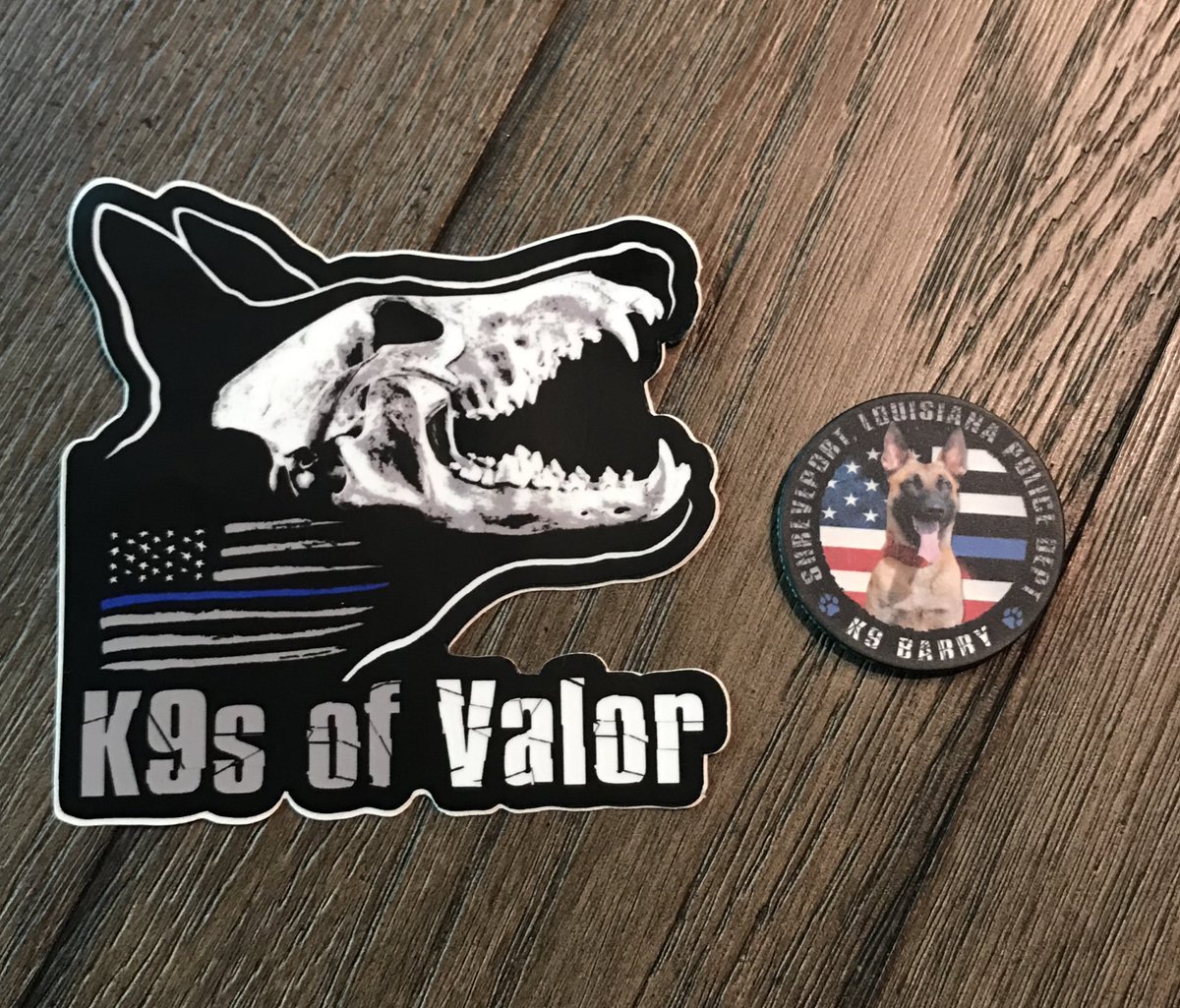 🚨 GIVEAWAY! 🚨

Decal & K9 Barry coin!

To Enter:
-Follow @k9sofvalor 
-Like & RT 

Help protect K9s here: k9sofvalor.org/store & earn 10 extra entries into the giveaways. (DM receipt to me to qualify) Ends 6/1 
Every interaction w/this post helps us spread awareness for K9s!