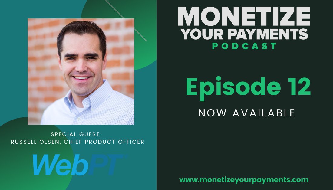MonetizePymnts's tweet photo. Don't miss my interview with Russell Olsen, Chief Product Officer @WebPT.   

https://t.co/orcWvxeEQs or any of your favorite podcast apps: Apple Podcasts, Google Podcasts, Spotify, Stitcher, iHeartRadio and more.

#wearewebpt #integratedpayments #monetizeyourpayments #payments https://t.co/8iitTFntPN