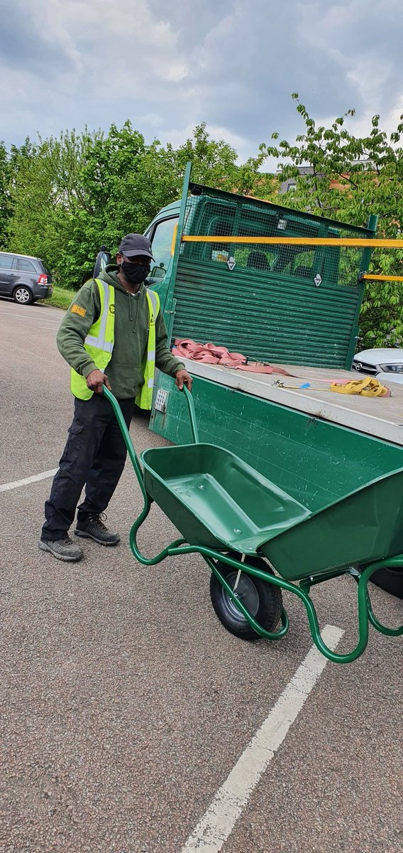 ncc_chaplain's tweet photo. Huge thanks to @WatesGroup & #knowleshouse for the wheelbarrows. The spadesΒ & the pick axe handle. Much appreciated allowing more willing students to help out in the gardening project. If anyone has topsoil, we could use some, get in touch. @SoilAssociation
@TravisPerkinsCo https://t.co/YFYh9joDAs