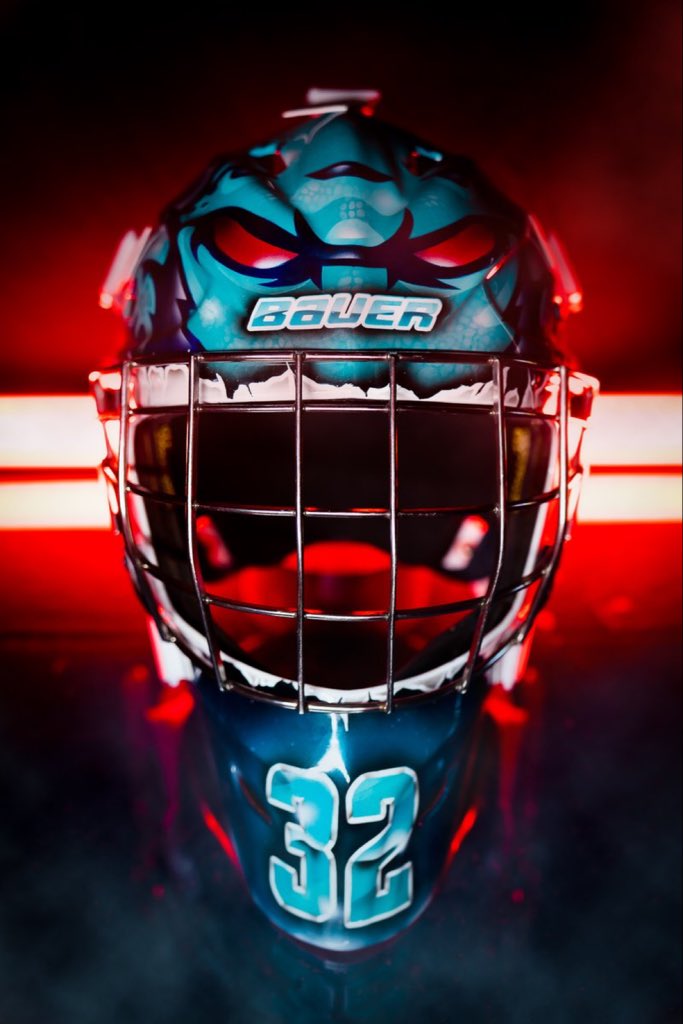  TM Kustoms - Goalie Mask Airbrushing & Sign Art