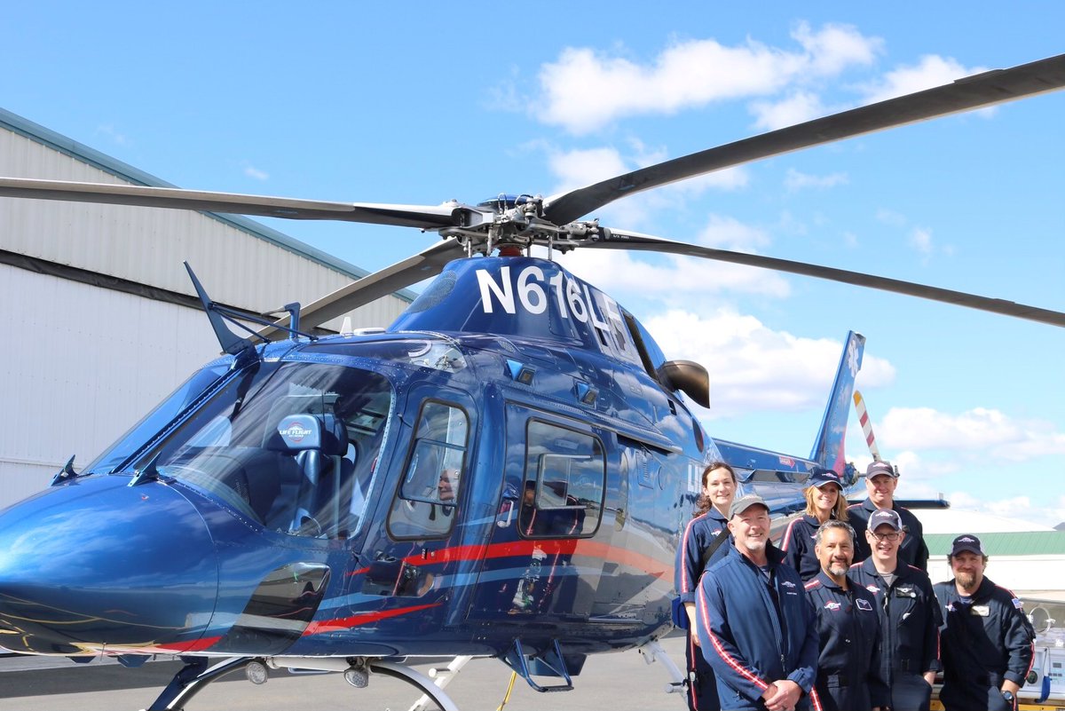 LifeFlightNtwrk's tweet photo. Beginning today and all #Summer long, the additional aircraft and crew of Life Flight 41 will be based in the Spokane area.  This additional resource will improve availability and access to helicopter services for those in need throughout #Spokane, E. #Washington, and N. #Idaho. https://t.co/pvXnAUjd8I