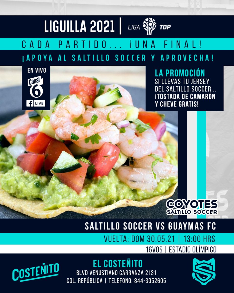 saltillo_soccer's tweet photo. 😍 ¡TODOS CON LOS COYOTES!
Nuestros amigos de #Broxton, #MonkeySnack, #Costeñito, #PartnersAndBrothers, #TitosAlitasAdictivas y #LaCabañaSmokehouse los invitamos a ver el juego de los Coyotes #ENVIVO este domingo ante Guaymas F.C. y aprovechar de estas promociones 👇
#Saltillo https://t.co/g3Z2eL2xAf