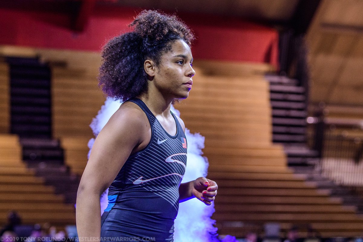 FloWrestling's tweet photo. At Pan-Ams, @mayagnelson gets a BIG win over 2019 World Champion, Linda Morais. https://t.co/m83stNddZo
