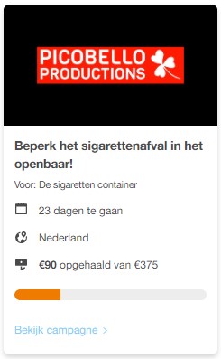 Beperk het sigarettenafval in het openbaar! (Initiatief van 4 1ejaars studenten #technischebedrijfskunde van <a href="/dehaagse/">De Haagse Hogeschool / THUAS (INACTIEF/INACTIVE)</a> #Delft) crowdfunding.jongondernemen.nl/nl/initiatives… #crowdfunding