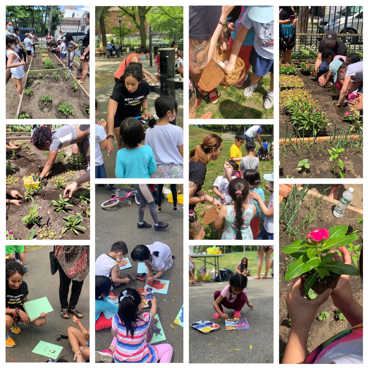 QueensCB4's tweet photo. Last Sunday, CB4Q, in conjunction with #ArtistsMakingChanges @NYCParks with contributions from @Dromm25 and @CMFranciscoMoya, held a Spring Celebration event at Louis Simeone Park. https://t.co/TSc0IMhssW