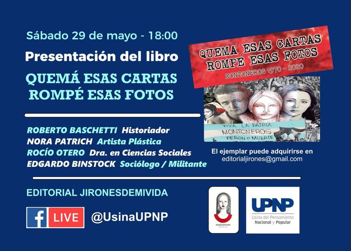 edybinstock's tweet photo. Mañana estaré presentando junto a su autor #RobertoBaschetti, @norapatrich y Rocío Otero su último libro
El evento será transmitido por FacebookLive de @UsinaUPNP https://t.co/S04UXqhELs