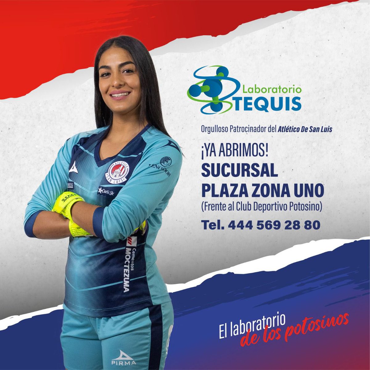 AtletiDeSLPFem's tweet photo. 🗣Te recordamos que @LTequis tiene una nueva sucursal: Plaza Zonauno .
🧬¡El laboratorio de los potosinos cada vez más cerca de ti! 👏
#LaboratorioTequis
#PatrocinadorOficial https://t.co/uQ9KYkx2bM