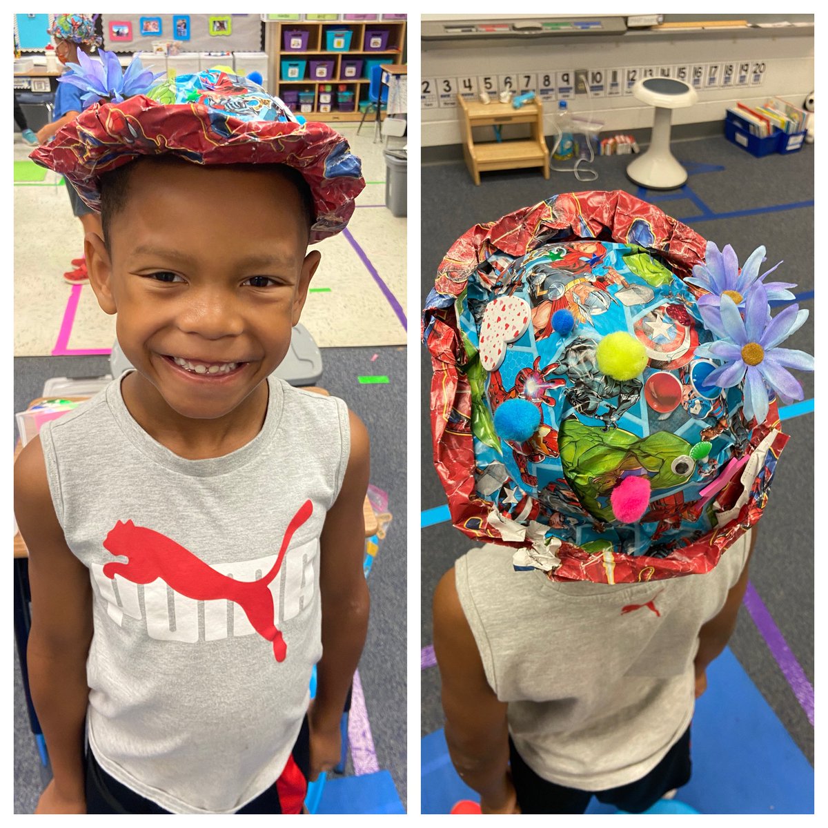 msflanary's tweet photo. Hh is for Hats! #BackwardsBootcamp @MVESEagles https://t.co/1j1j41wKNT