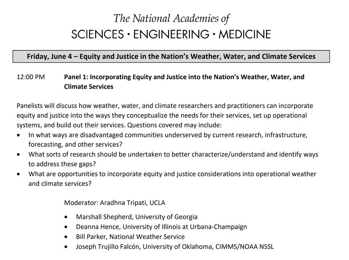 LatinWx's tweet image. Ending the week with a career highlight! I was invited to be a panelist on behalf of The National Academies (@theNASEM), where I will be emphasizing the need for improved #riskcomm for Spanish-speaking populations in the United States. ✊🏽 More info to join us in the thread!