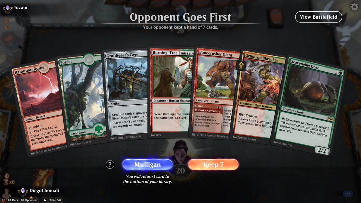 dchomali's tweet photo. Great game @MartinJuza hope to play more with you tomorrow @ChannelFireball #cfpro #MTGArena #historic @fireshoes https://t.co/ZmcWj2lTzZ