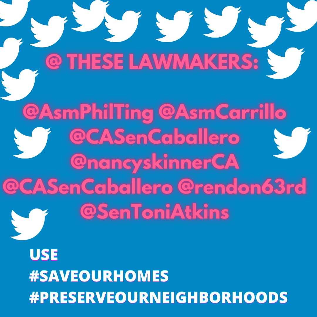 CornerJocelyn's tweet photo. 🚨Tweet like your HOME depends on it!🚨
📢Lawmakers need to VOTE like it, too. #SaveOurHomes #PreserveOurNeighborhoods
👉https://t.co/upRvNxxE4B
@AsmPhilTing @cagovernor @nancyskinnerCA @Rendon63rd @SenToniAtkins https://t.co/ViecIS4tip