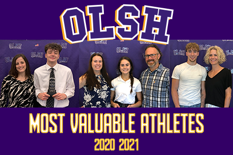 OLSH_HighSchool's tweet photo. Congratulations to the 2020-2021 OLSH Most Valuable Athletes: Jake DiMichele '22, Dante Spadafora '21, and Kennedy Walsh '22! These three individuals have been key leaders on their respective teams! Read more at https://t.co/MN1kl5OfHi #OLSHChargers https://t.co/mKnFxlRfUh