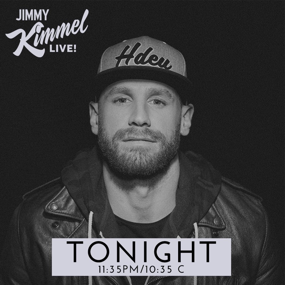 ChaseRiceMusic's tweet photo. ICYMI - Catch my performance of “Drinkin’ Beer. Talkin’ God. Amen” on @JimmyKimmelLive tonight at 11:35/10:35c. https://t.co/LHI5PIK4zv