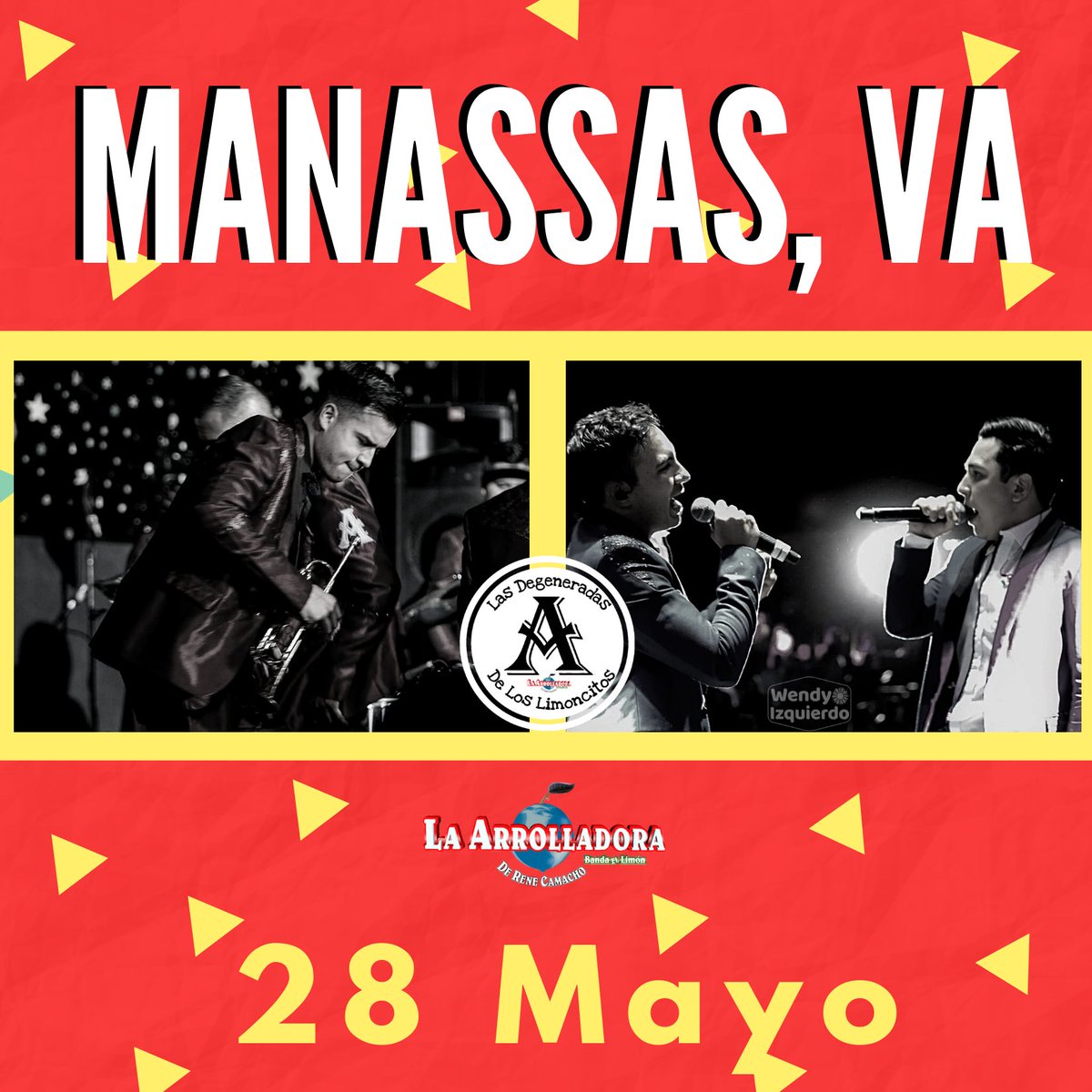 _DEGENERADAS's tweet photo. ‼️INICIA EL FIN DE SEMANA ARROLLADOR EN USA‼️HOY▪️ 28 de Mayo La @Arrolladora 🍋 hará vibrar el escenario de📍MANASSAS, VA💃🏻🥳  No te lo puedes perder🎉🤗 

#PersiguiendoYCumpliendoNuestrosSueños 💃🏻
#SoyUnaLocaApasionadaAdictaDEGENERADA 👸🏻
@arrolladoraoficial 🍋 @_DEGENERADAS 👑 https://t.co/ImU0A0hRFE