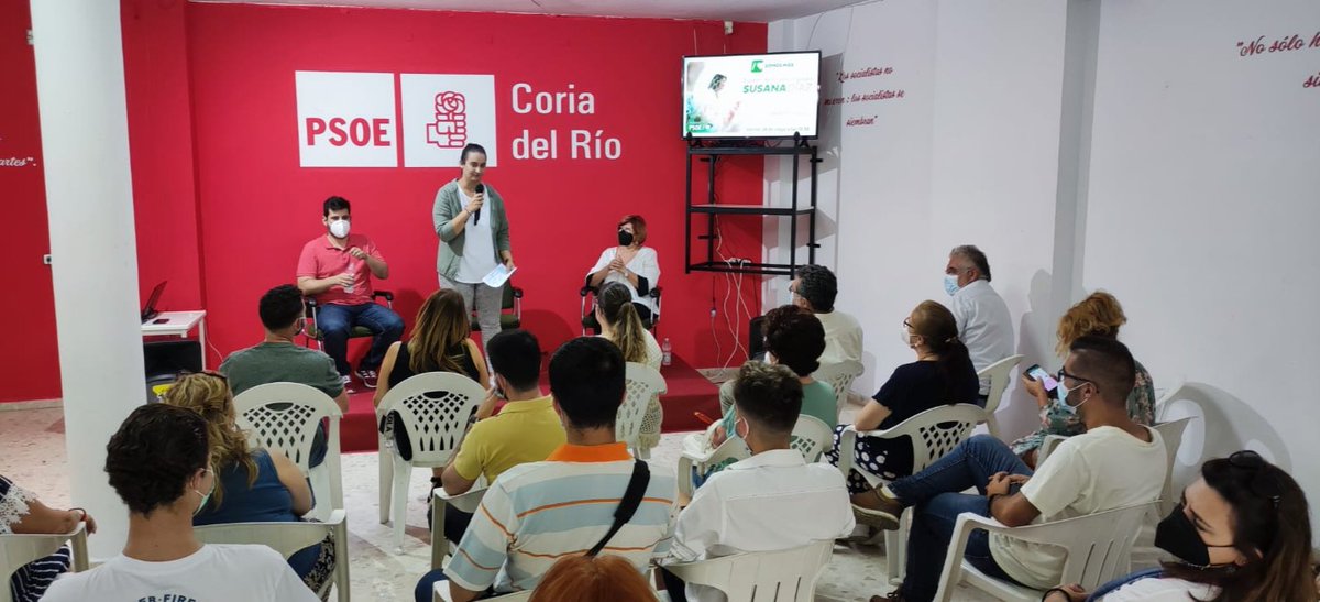 SVQConSusana's tweet photo. @IreneMorenoMu en Coria del Río: "El PSOE-A tiene que tener a una candidata con ilusión y que ilusione, con ganas, que defienda claramente los intereses de nuestra tierra y que gane elecciones. Esa es @susanadiaz y con ella vamos a volver a gobernar para todos los andaluces." 🌹 https://t.co/pKKJGSio5w