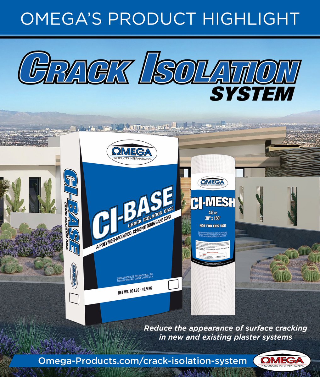 Omegaproducts's tweet image. Want to reduce stucco cracking? Ask your sales rep about our CI-Base and CI-Mesh!
#omegaproducts #crackisolation #stuccocracking #americanmade