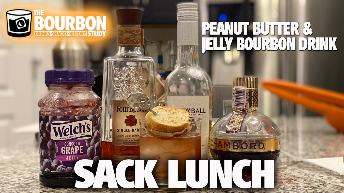 It's Peanut Butter Jelly time!! This week on The Bourbon Study <a href="/JillycakesBakes/">Jillycakes Orlando</a> and <a href="/ryno1185/">Ryan Clavin</a> are making the Sack Lunch, a peanut butter and jelly bourbon drink using <a href="/4RosesBourbon/">Four Roses Bourbon</a>. Out now on @TheAmpliverse YouTube channel! youtu.be/AS08WYnYT78