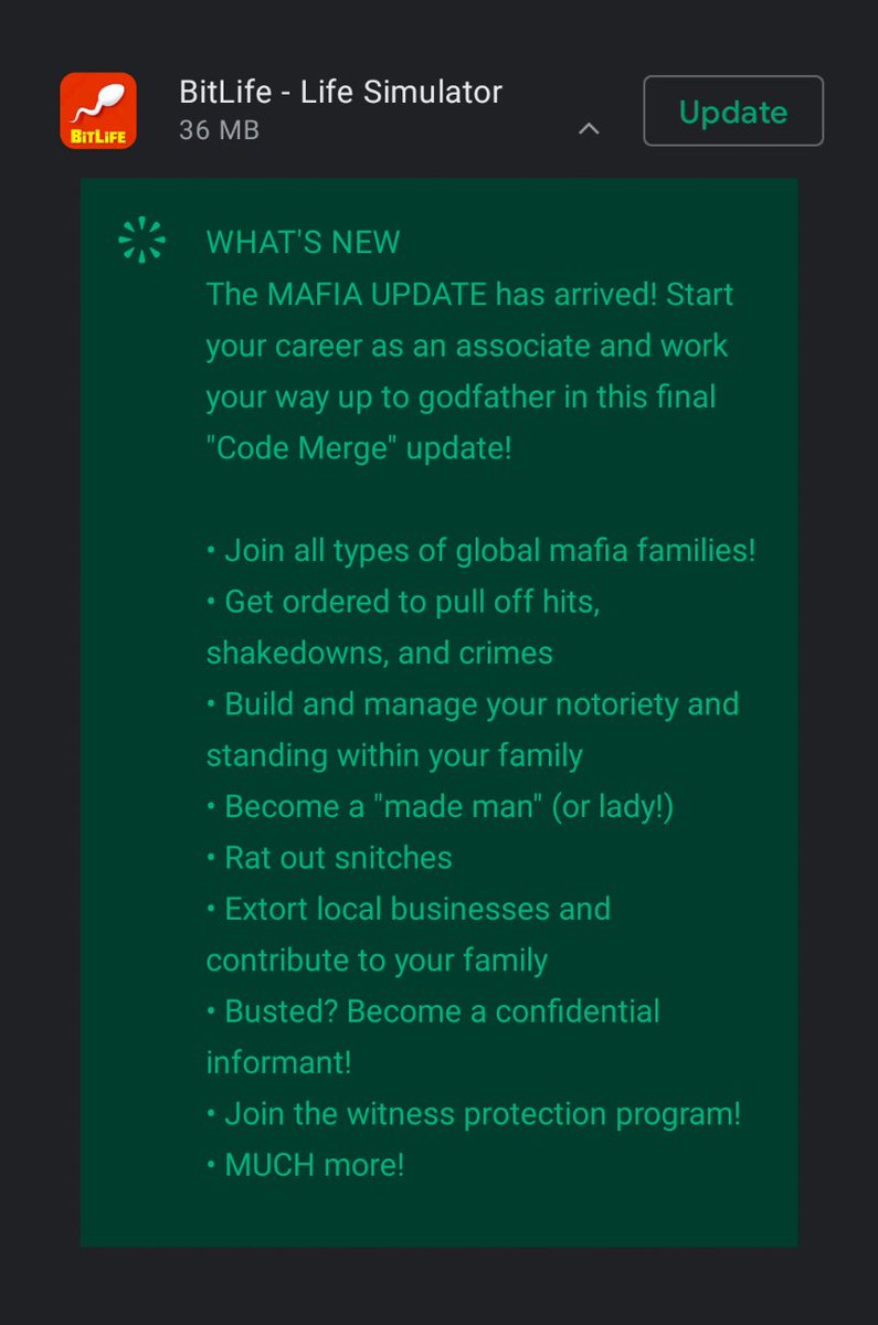 💣It's here, Bitizens! The MAFIA UPDATE is available now for Android – grab it directly from the Google Play Store for best results!

👴🍝 Do YOU have what it takes to become the godfather?