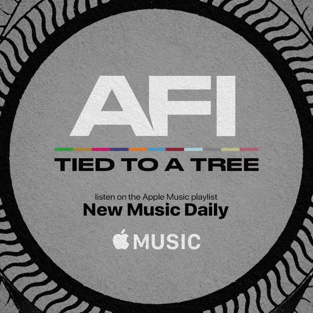 riserecords's tweet photo. Stream @AFI’s new single #TiedToATree right now on @AppleMusic’s #NewInRock and #NewMusicDaily playlists! https://t.co/E4nqJCxMn8