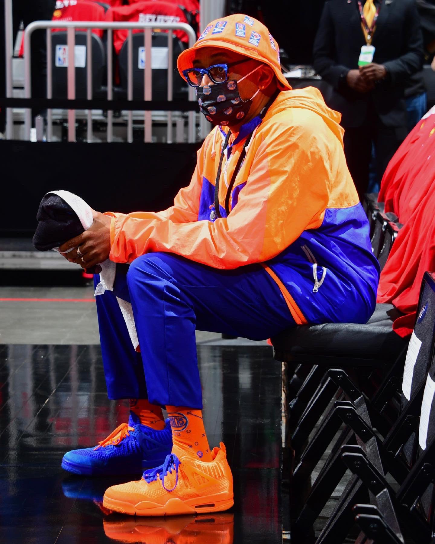 Spike Lee Suits Up In Air Jordan 1 Mid 'Knicks' Sneakers at BAM Gala –  Footwear News