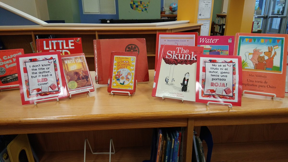 AvenJLH's tweet photo. @RodriguezESISD @MatsRead #SeguinReads #MatadorsRead #BetterTogether The "Red Cover" book display!  📚❤️ https://t.co/0RsxruQZk2