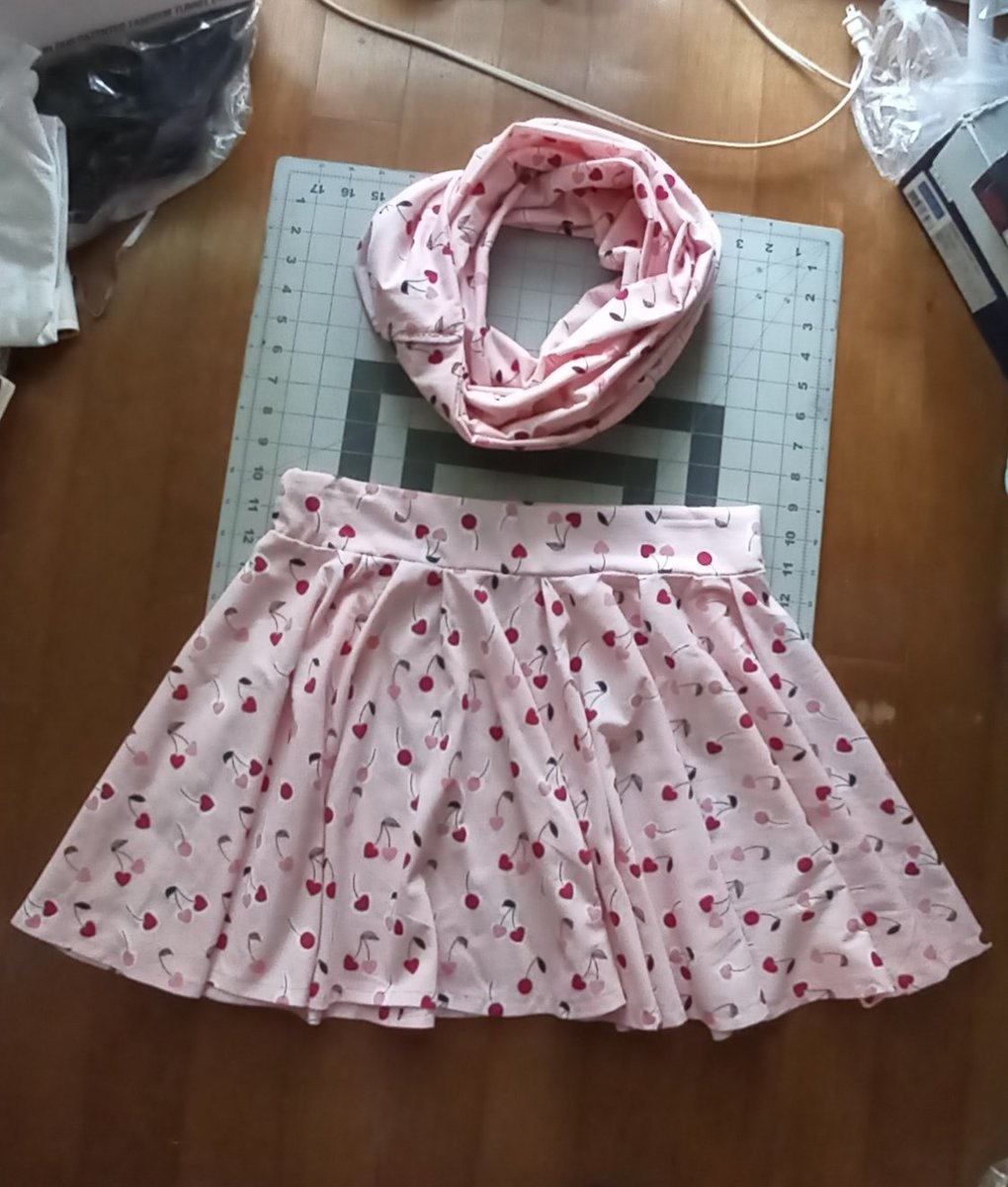 Made a skirt and circle scarf for fun! #handmadewithjoann