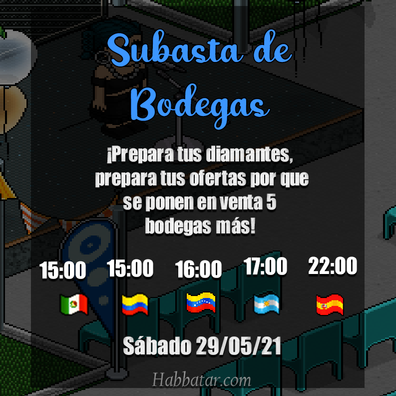 💁‍♂️¡Hola Habbatarianos!  en esta ocasión no estaremos subastando el amor de tu ex 😒(No es muy rockstar de tú parte neni).
No obstante, si estaremos en la subasta de bodegas,  adquiriendo quizás algún LTD dentro de la bodega que compres💰, en Habbatar.com